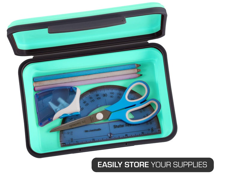 It's Academic Flexi Storage Boxes with Lids, Collapsible Pencil Case for Craft and School Supplies, 4-Pack, Assorted - Image 5